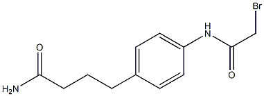 2-ブロモ-4'-(3-カルバモイルプロピル)アセトアニリド 化学構造式
