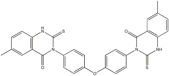 3,3'-[Oxybis(4,1-phenylene)]bis[1,2-dihydro-6-methyl-2-thioxoquinazolin-4(3H)-one] Structure