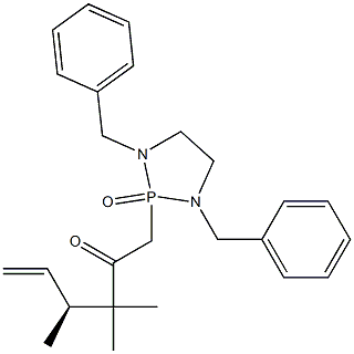 1,3-Dibenzyl-2-[(4S)-3,3,4-trimethyl-2-oxo-5-hexenyl]-1,3,2-diazaphospholidine 2-oxide 结构式