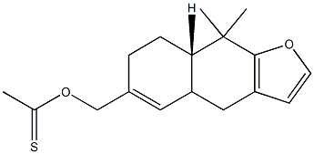 Thioacetic acid S-[[4,4a,7,8,8a,9-hexahydro-9,9-dimethylnaphtho[2,3-b]furan]-6-yl]methyl ester,,结构式