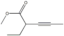 4-Hexyne-3-carboxylic acid methyl ester,,结构式