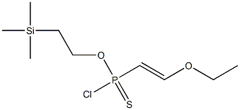 2-Ethoxyethenylphosphonochloridothioic acid 2-(trimethylsilyl)ethyl ester Structure
