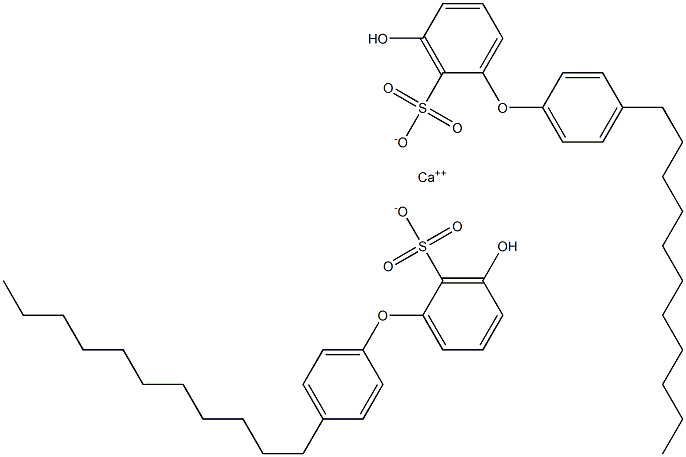 Bis(3-hydroxy-4'-undecyl[oxybisbenzene]-2-sulfonic acid)calcium salt 结构式