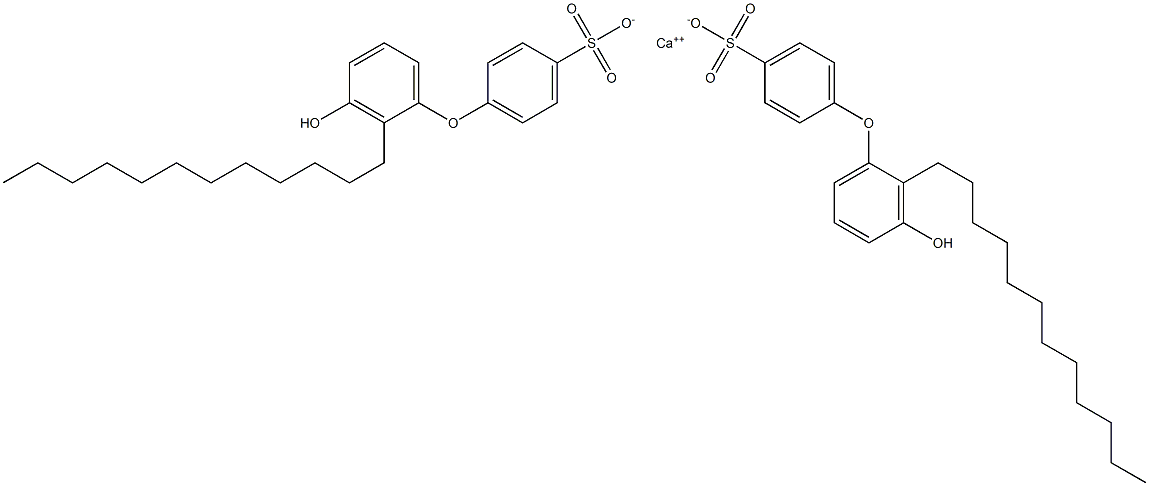 Bis(3'-hydroxy-2'-dodecyl[oxybisbenzene]-4-sulfonic acid)calcium salt,,结构式