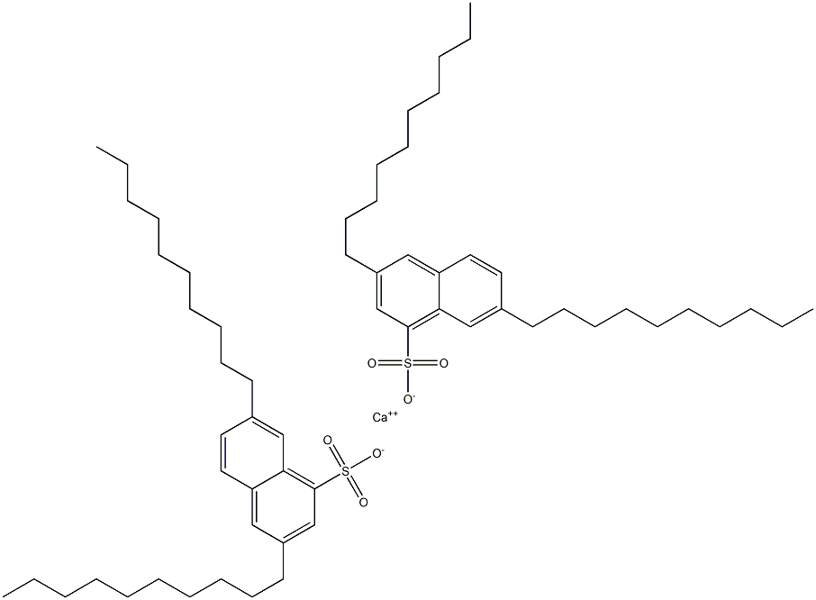 Bis(3,7-didecyl-1-naphthalenesulfonic acid)calcium salt Struktur