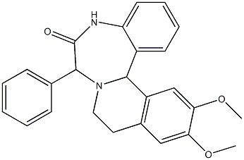  5,9,10,14b-Tetrahydro-12,13-dimethoxy-7-phenylisoquino[2,1-d][1,4]benzodiazepin-6(7H)-one