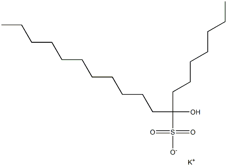 8-ヒドロキシノナデカン-8-スルホン酸カリウム 化学構造式