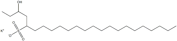 3-ヒドロキシトリコサン-5-スルホン酸カリウム 化学構造式