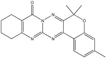 9,10,11,12-Tetrahydro-3,6,6-trimethyl-6H,8H-7,7a,13,14-tetraaza-5-oxabenzo[a]naphthacen-8-one Struktur