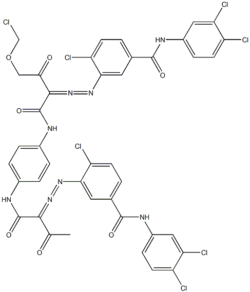 3,3'-[2-(Chloromethyloxy)-1,4-phenylenebis[iminocarbonyl(acetylmethylene)azo]]bis[N-(3,4-dichlorophenyl)-4-chlorobenzamide] Structure