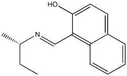 (+)-1-[(S)-sec-ブチルイミノメチル]ナフタレン-2-オール 化学構造式