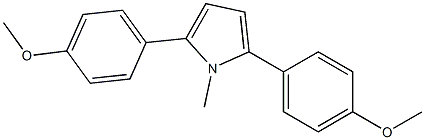 1-メチル-2,5-ビス(4-メトキシフェニル)-1H-ピロール 化学構造式