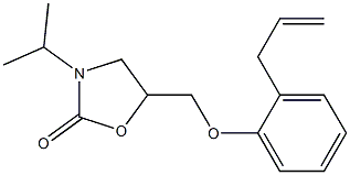 3-イソプロピル-5-[[2-(2-プロペニル)フェノキシ]メチル]オキサゾリジン-2-オン 化学構造式