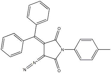 ジヒドロ-1-(4-メチルフェニル)-3-ジアゾ-4-(ジフェニルメチレン)-1H-ピロール-2,5-ジオン 化学構造式