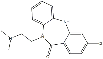 10,11-ジヒドロ-3-クロロ-10-[2-(ジメチルアミノ)エチル]-5H-ジベンゾ[b,e][1,4]ジアゼピン-11-オン 化学構造式
