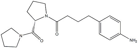 1-[(2S)-2-(1-ピロリジニルカルボニル)-1-ピロリジニル]-4-(4-アミノフェニル)-1-ブタノン 化学構造式
