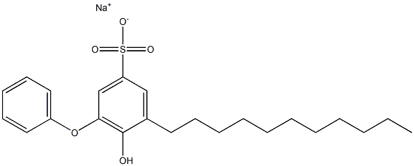6-ヒドロキシ-5-ウンデシル[オキシビスベンゼン]-3-スルホン酸ナトリウム 化学構造式