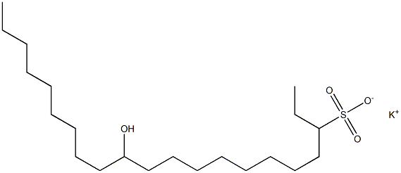 12-ヒドロキシヘニコサン-3-スルホン酸カリウム 化学構造式