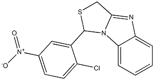 1-[2-クロロ-5-ニトロフェニル]-3H-チアゾロ[3,4-a]ベンゾイミダゾール 化学構造式