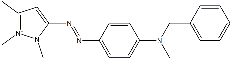 1,2,3-Trimethyl-5-[p-(N-methylbenzylamino)phenylazo]-1H-pyrazol-2-ium 结构式