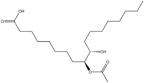 (9S,10S)-9-アセチルオキシ-10-ヒドロキシオクタデカン酸 化学構造式