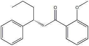 [R,(+)]-1-(2-Methoxyphenyl)-3-phenyl-1-hexanone 结构式