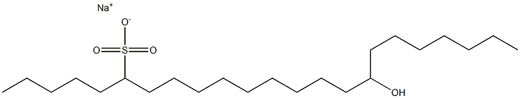 16-Hydroxytricosane-6-sulfonic acid sodium salt Structure