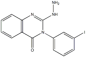 2-Hydrazino-3-(3-iodophenyl)quinazolin-4(3H)-one Struktur