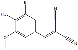 5-ブロモバニリリデンマロノニトリル 化学構造式