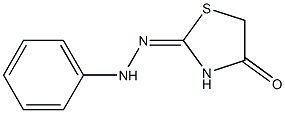 2-(2-フェニルヒドラゾノ)-4-チアゾリジノン 化学構造式