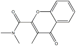 3-Methyl-2-[(dimethylamino)carbonyl]-4H-1-benzopyran-4-one 结构式