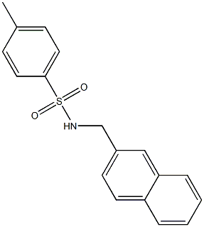 N-(2-ナフチルメチル)-p-トルエンスルホンアミド 化学構造式