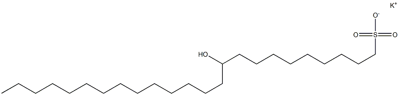 10-Hydroxytetracosane-1-sulfonic acid potassium salt,,结构式