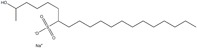 2-ヒドロキシイコサン-7-スルホン酸ナトリウム 化学構造式