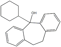 10,11-ジヒドロ-5-シクロヘキシル-5H-ジベンゾ[a,d]シクロヘプテン-5-オール 化学構造式