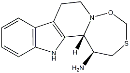 [1S,6R,13bR,(+)]-1-Amino-1,2,7,8,13,13b-hexahydro[1,6,2]oxathiazepino[2',3':1,2]pyrido[3,4-b]indole Structure