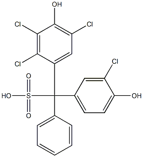  (3-Chloro-4-hydroxyphenyl)(2,3,5-trichloro-4-hydroxyphenyl)phenylmethanesulfonic acid