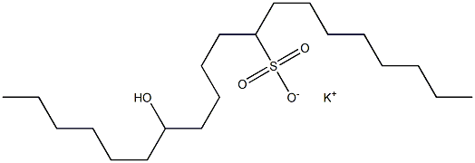 14-Hydroxyicosane-9-sulfonic acid potassium salt Struktur