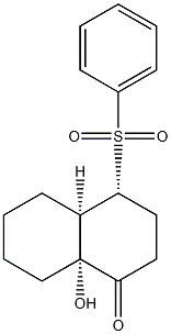 (4R,4aR,8aR)-8a-Hydroxy-4-(phenylsulfonyl)octahydronaphthalen-1(2H)-one Structure