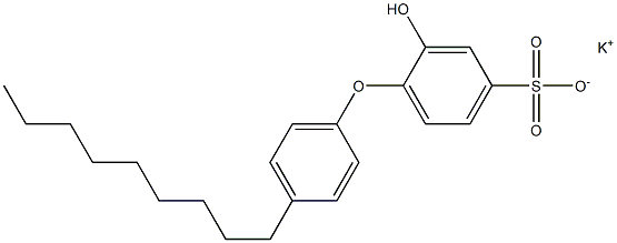 2-ヒドロキシ-4'-ノニル[オキシビスベンゼン]-4-スルホン酸カリウム 化学構造式