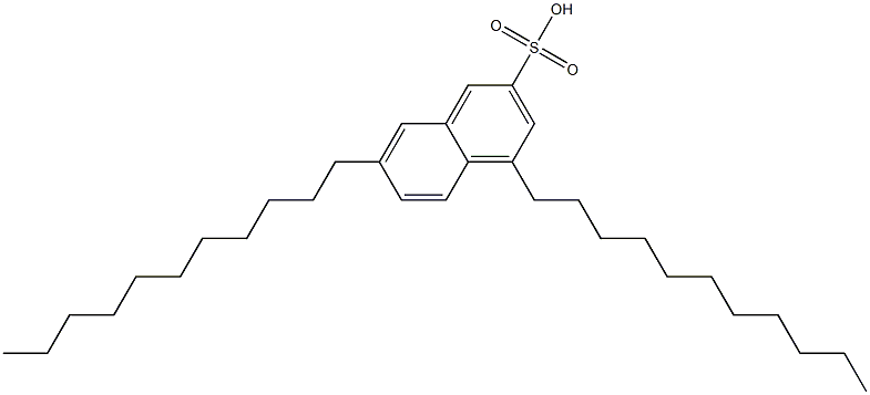 4,7-ジウンデシル-2-ナフタレンスルホン酸 化学構造式