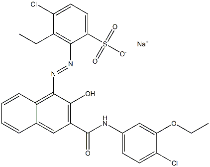 4-Chloro-3-ethyl-2-[[3-[[(4-chloro-3-ethoxyphenyl)amino]carbonyl]-2-hydroxy-1-naphtyl]azo]benzenesulfonic acid sodium salt|