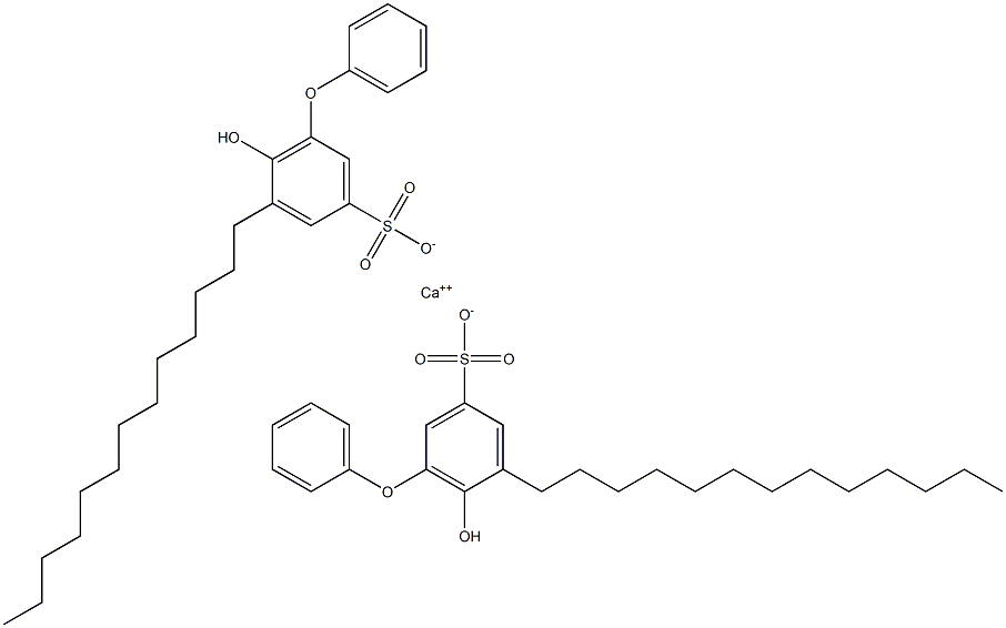 Bis(6-hydroxy-5-tridecyl[oxybisbenzene]-3-sulfonic acid)calcium salt Struktur