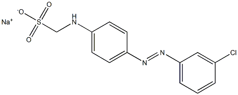 4-(3-Chlorophenylazo)anilinomethanesulfonic acid sodium salt,,结构式