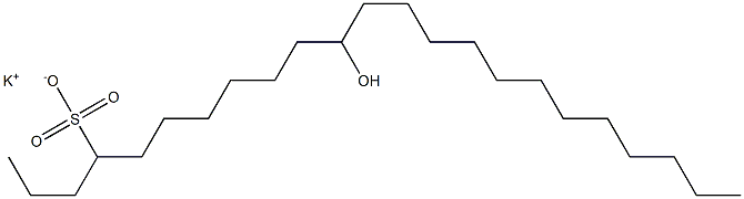 11-Hydroxytricosane-4-sulfonic acid potassium salt Structure