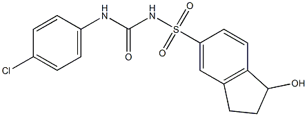 N-[(4-Chlorophenyl)carbamoyl]-1-hydroxyindane-5-sulfonamide Struktur