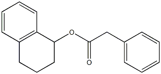rel-1,2,3,4-テトラヒドロ-2β*-フェニルナフタレン-1α*-オールアセタート 化学構造式