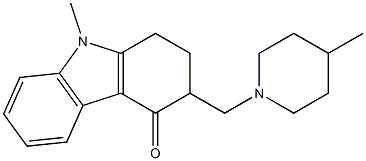 2,3-Dihydro-9-methyl-3-[(4-methylpiperidino)methyl]-9H-carbazol-4(1H)-one