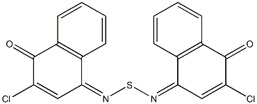 Bis[[(1-oxo-2-chloro-1,4-dihydronaphthalen)-4-ylidene]amino] sulfide,,结构式