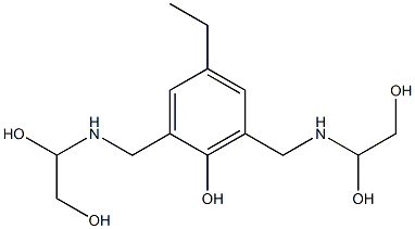 2,6-Bis[[(1,2-dihydroxyethyl)amino]methyl]-4-ethylphenol 结构式